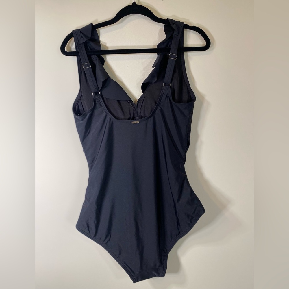 DKNY‎ Ruffle Plunge One-Piece
Swimsuit - Picture 3 of 9